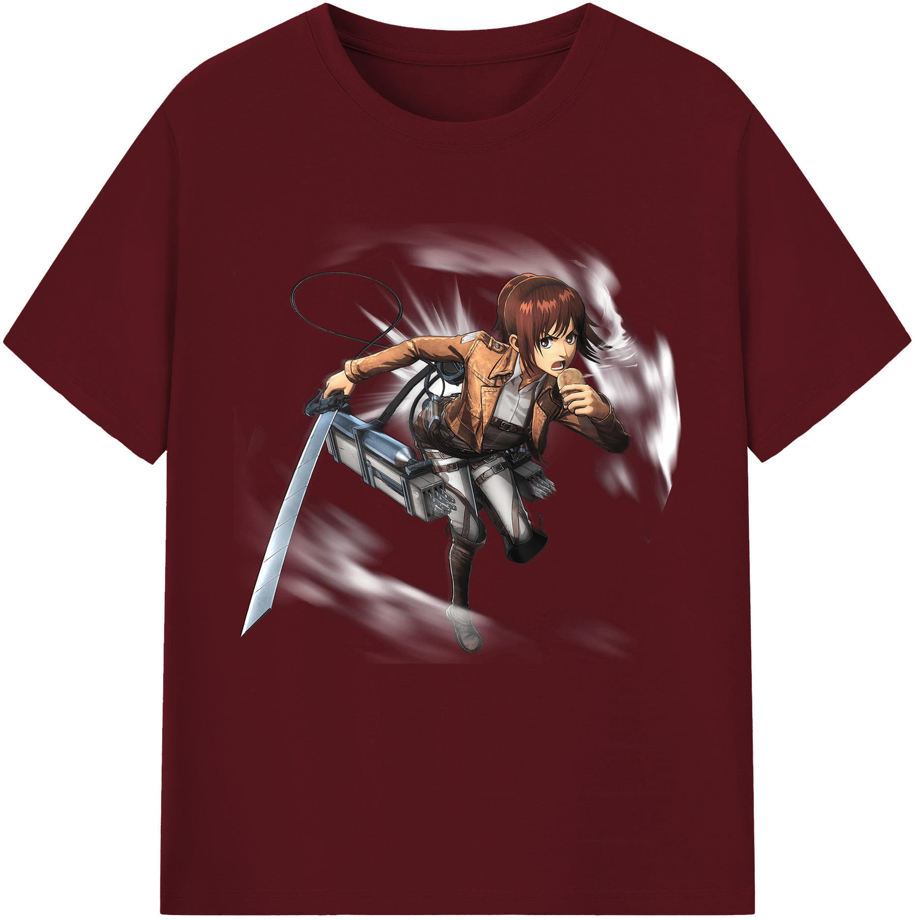 （画像用） 進撃の巨人 サシャ·ブラウス Attack on Titan Sasha Blaus 綿100％半袖Tシャツ（フロントプリント）